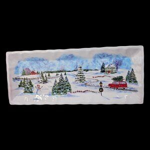 The Farmhous Melamine Rectangle Serving Platter by Rachel Ashwell 19 X 7.75 in